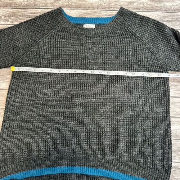 John & Jenn Womens Ribbed Long Sleeve Sweater Charcoal Grey Gray Blue S SM Small - Picture 8 of 12